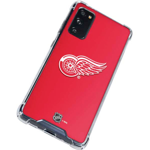 NHL Detroit Red Wings Solid Background Galaxy S20 FE Clear Case